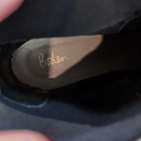 Boden Black Leather Heeled Chelsea Boots Chunky Block Heel Sz 41 - Picture 12 of 14